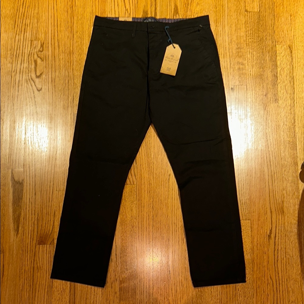 Sleek Black Stretch Chinos